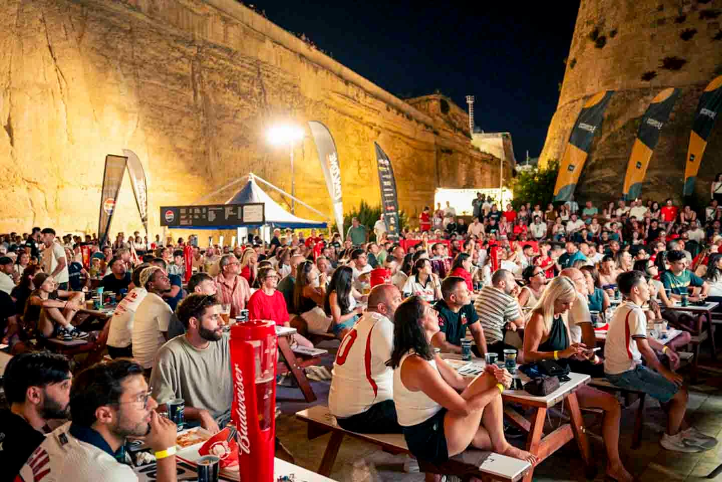Crowd at CYE’s TVM Sport Football Village in Valletta