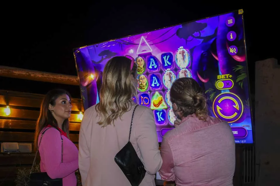 Visitors exploring an interactive CYE event installation