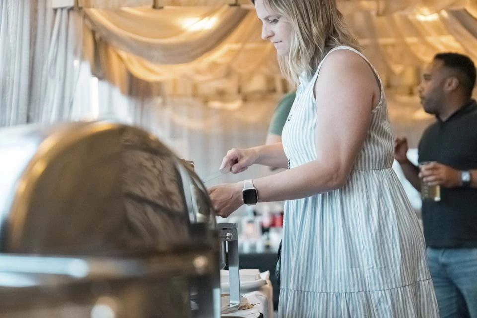 A live food station at a CYE launch event in Malta