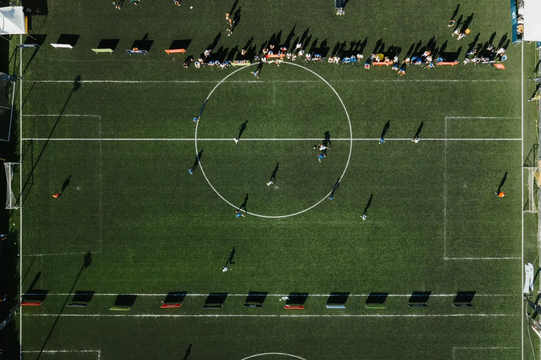 An aerial view of the IFR Champions Cup football pitches in Malta