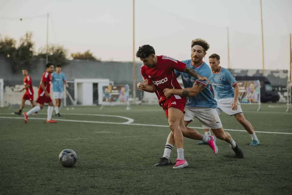 Football players competing at the IFR Champions Cup in Malta